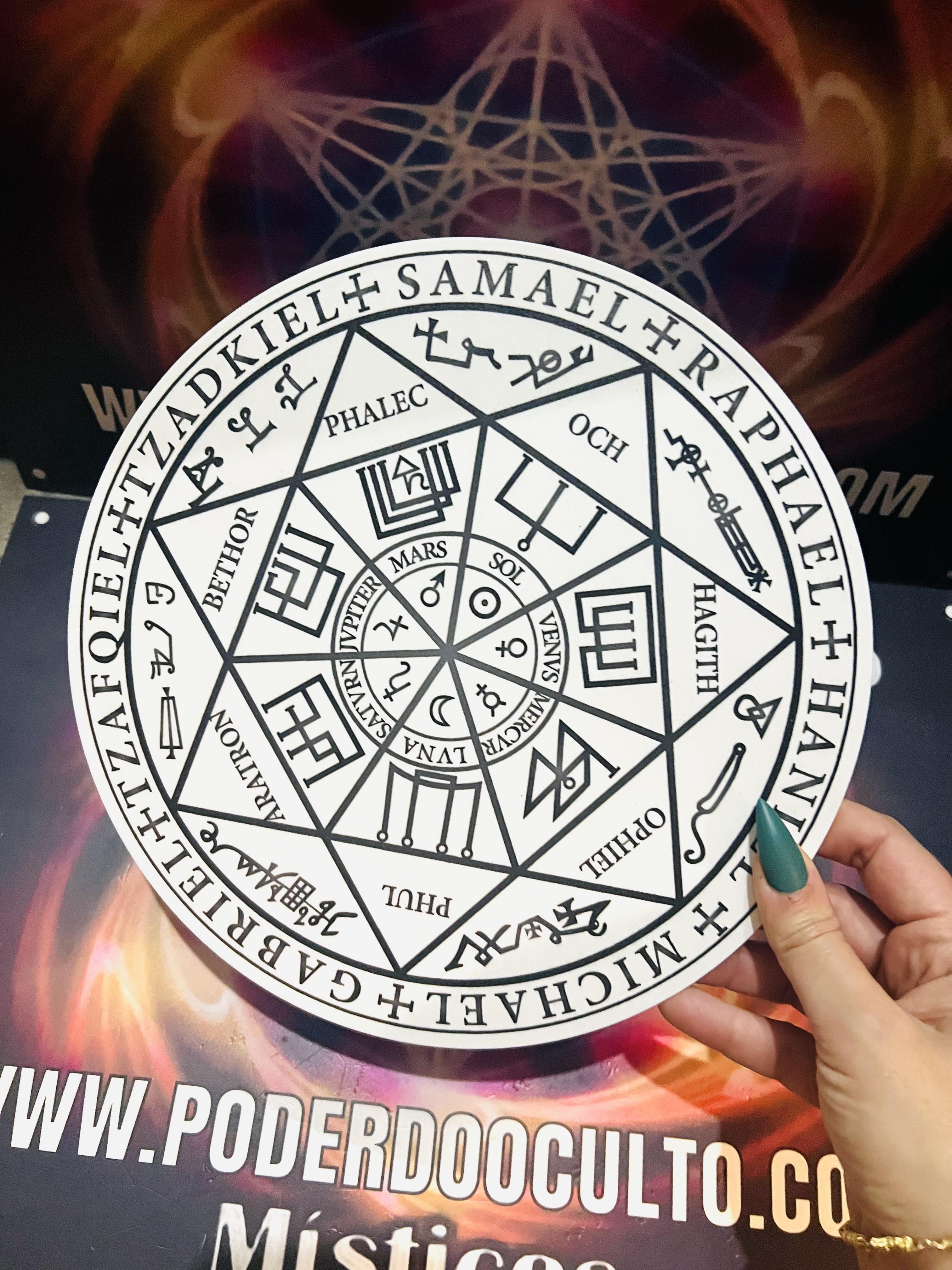 PLACA ESOTERICA ARCANJOS E PLANETAS 