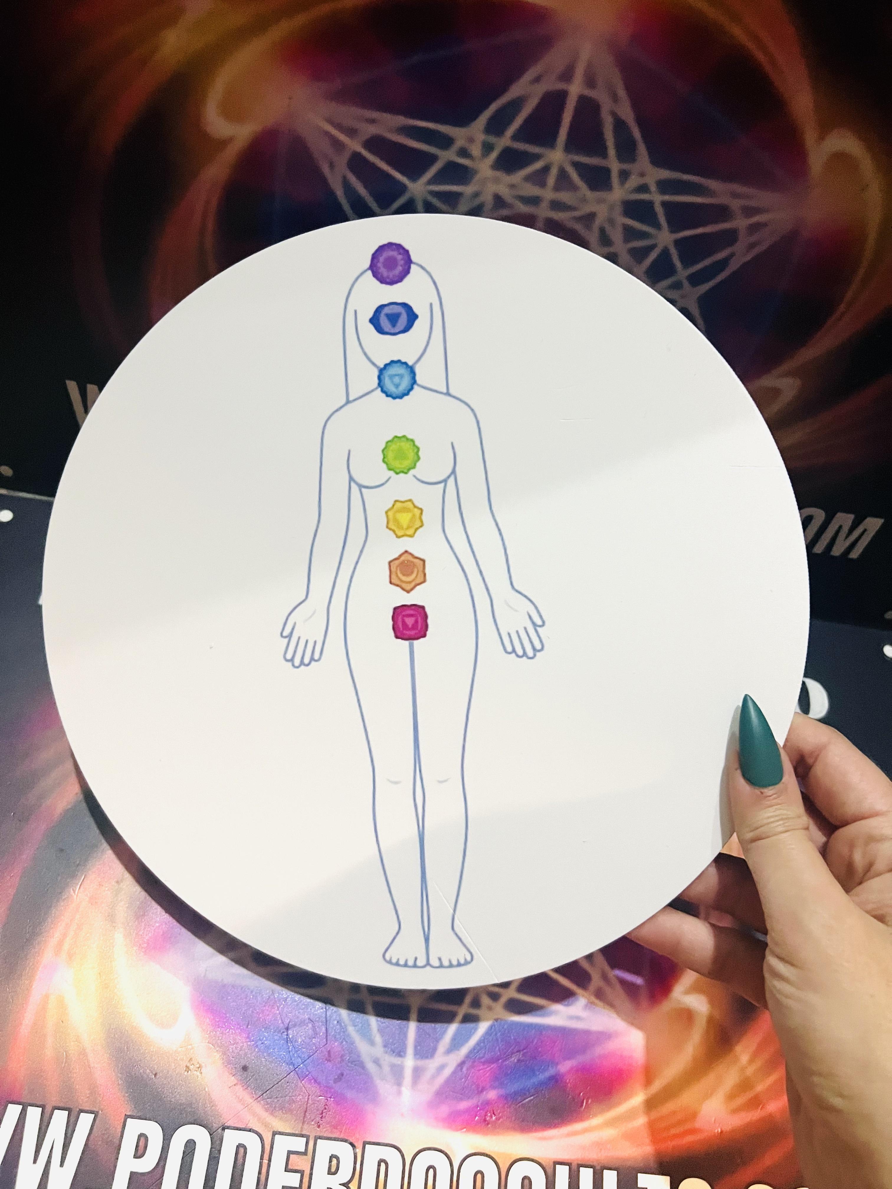 PLACA DE ALINHAMENTO CHAKRAS MULHER 