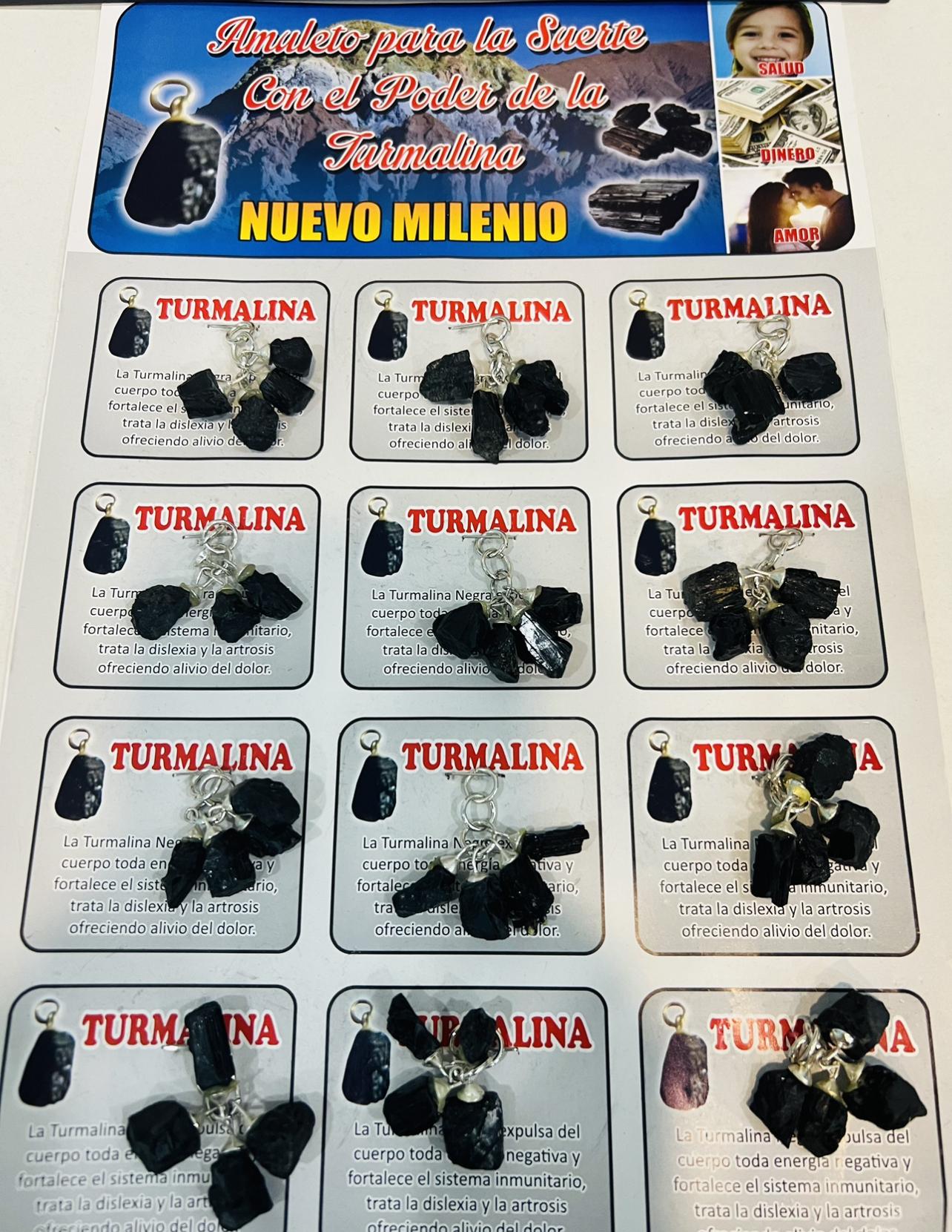 PINGENTE MIX TURMALINA NEGRA 