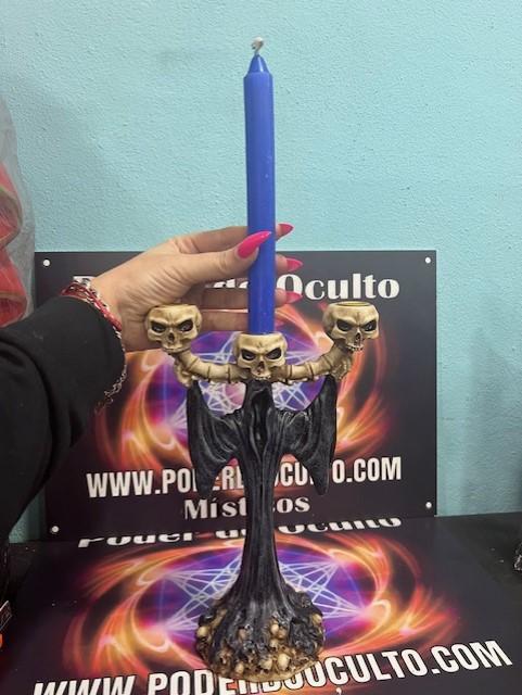 CANDELABRO CAVEIRA 27CM