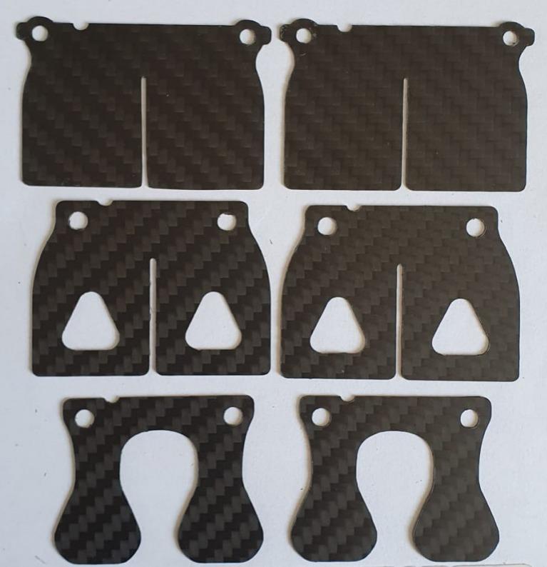 Lamelas DUPLO ESTÁGIO em fibra de carbono