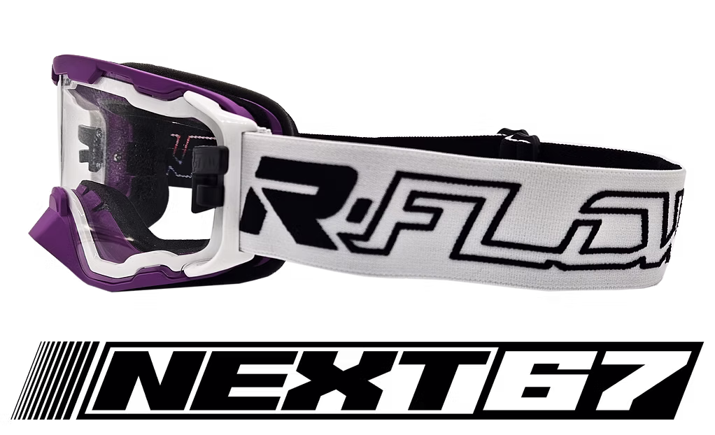 Óculos de proteção ventilado R-Flow NEXT, Bordô + Branco