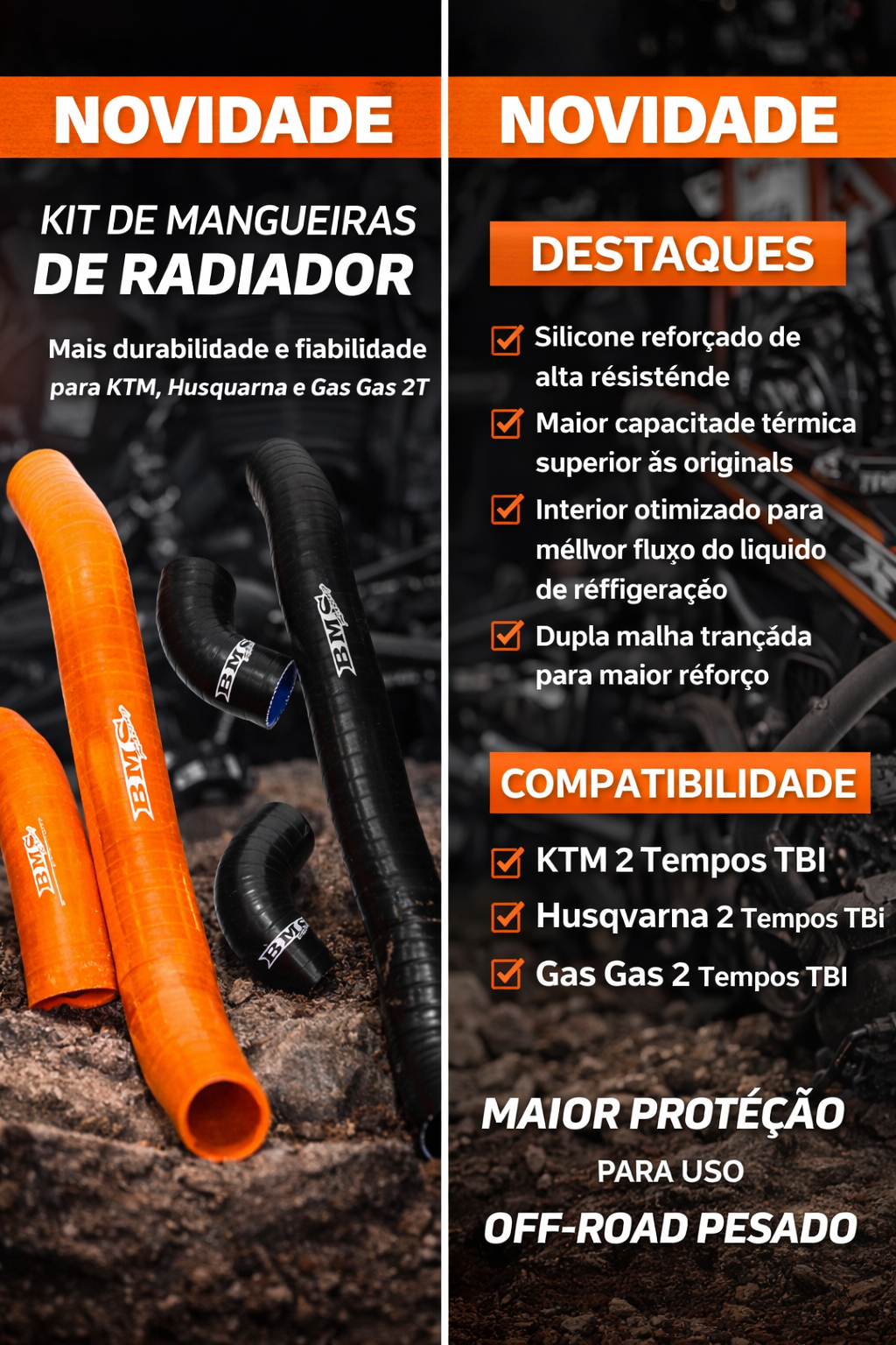 Kit Mangueira de Radiador BMS 