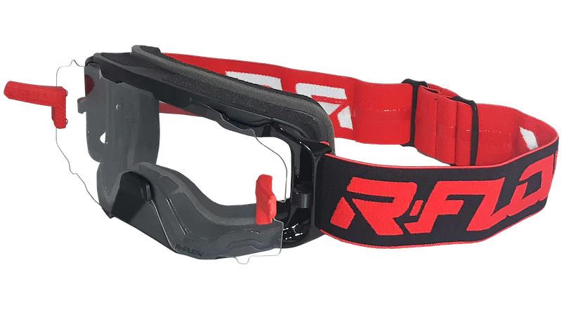Óculos de proteção ventilado R-Flow NEXT, Vermelho