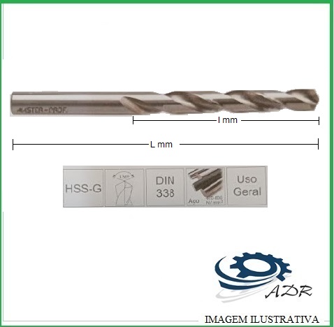 BROCA CIL. RETIF.  HSS-G - 2,00mm