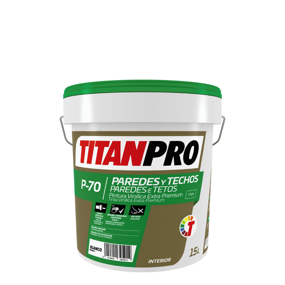 Titanpro P-70 tinta vinílica extra premium 15lt