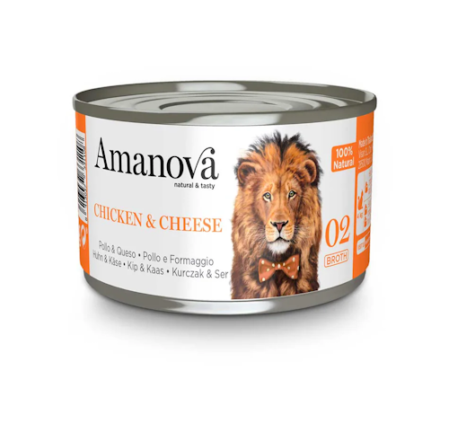 Amanova - Cat - Can - Broth - Chicken & Cheese - 24x 70g - Economy