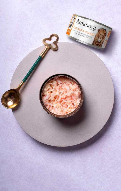 Amanova - Cat - Can - Broth - Chicken & Cheese - 24x 70g - Economy