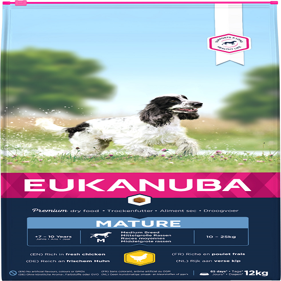 EUKANUBA DOG MATURE MEDIUM BREED CHICKEN 12KG