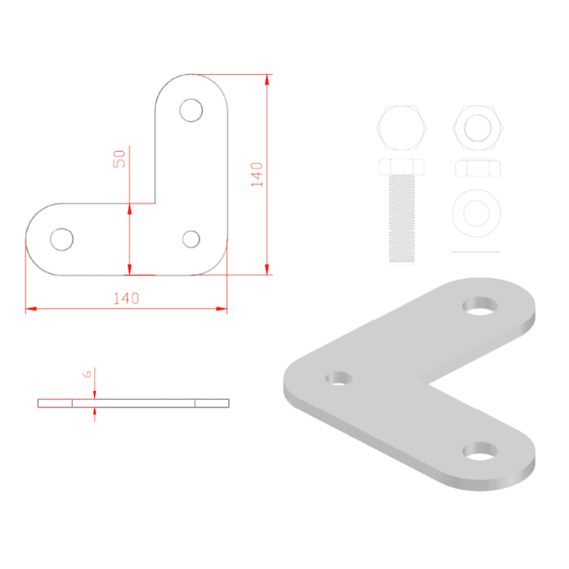 Placa Angular de Furo 