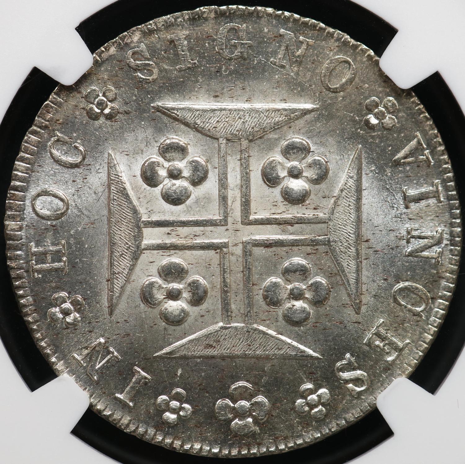 D.Maria II Cruzado 1836 Prata NGC MS65 