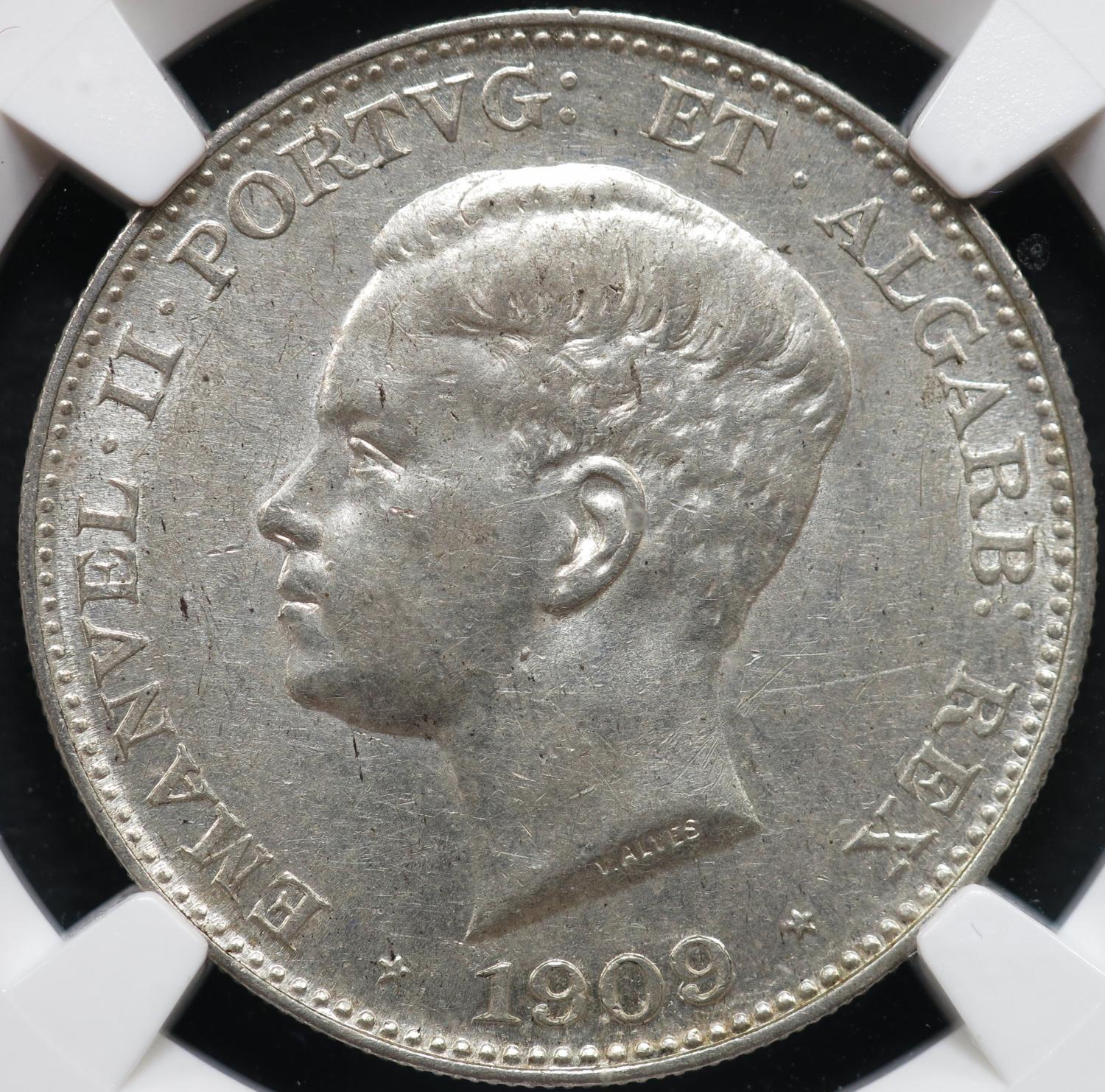 D. Manuel II 500 Réis 1909/8 AU58