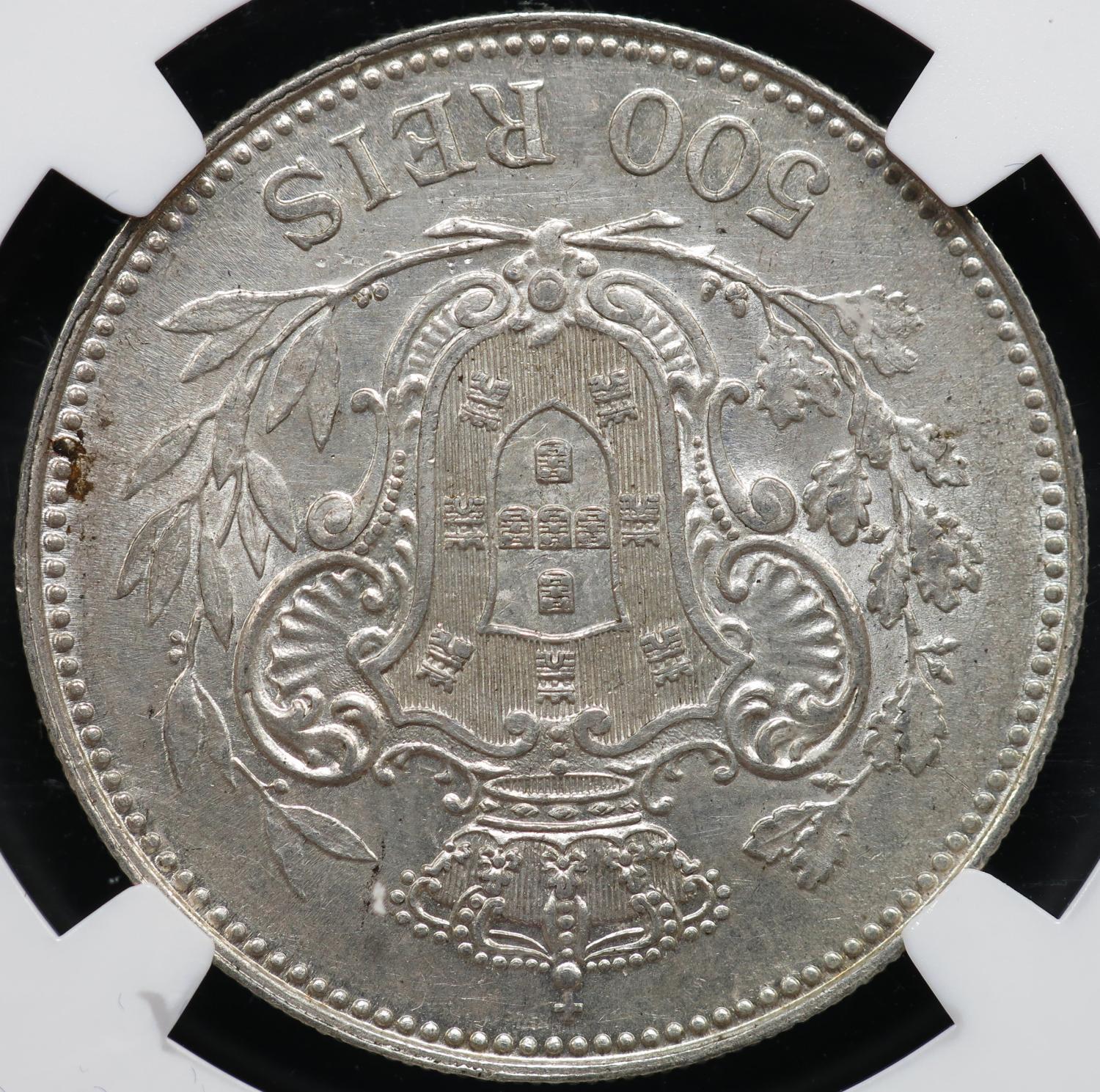 D. Manuel II 500 Réis 1909/8 AU58