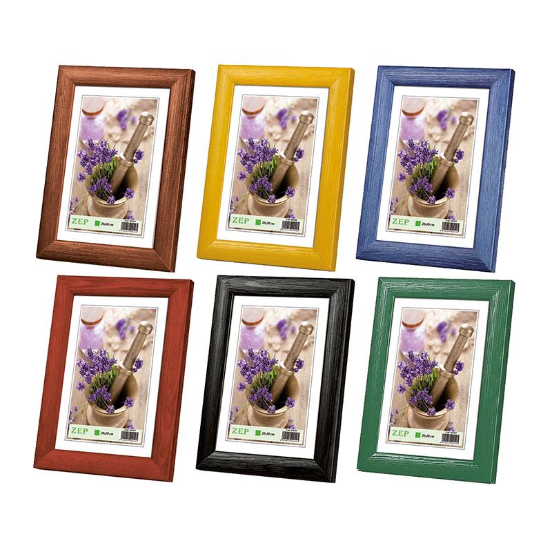 Moldura ZEP madeira - cores sortidas 15x20