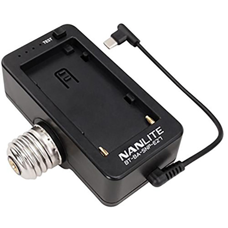 Nanlite Npf Battery Adapter With E27 Head