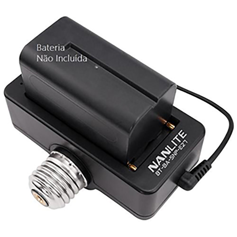 Nanlite Npf Battery Adapter With E27 Head
