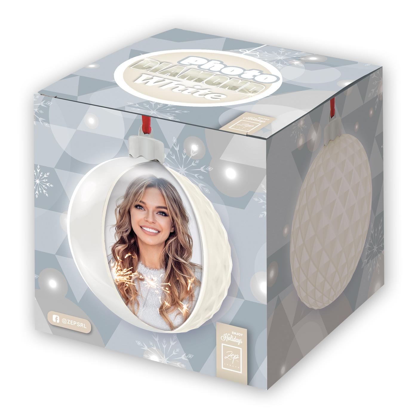 Moldura Zep Bola Diamond White 10Cm Natal