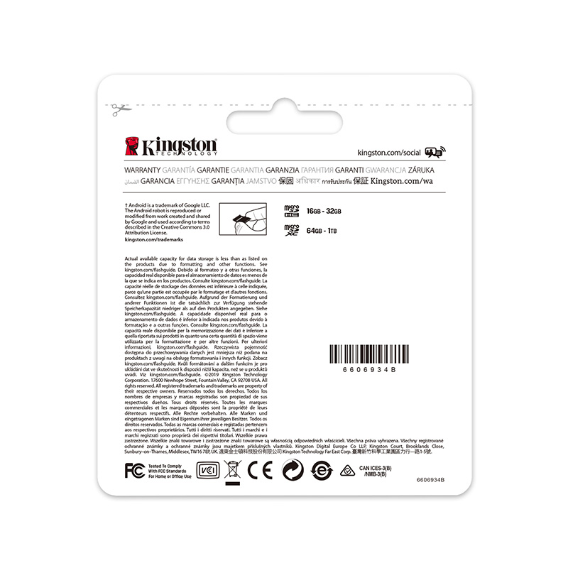 Kingston MicroSDXC 64GB Select 100R A1 C10+ ADP