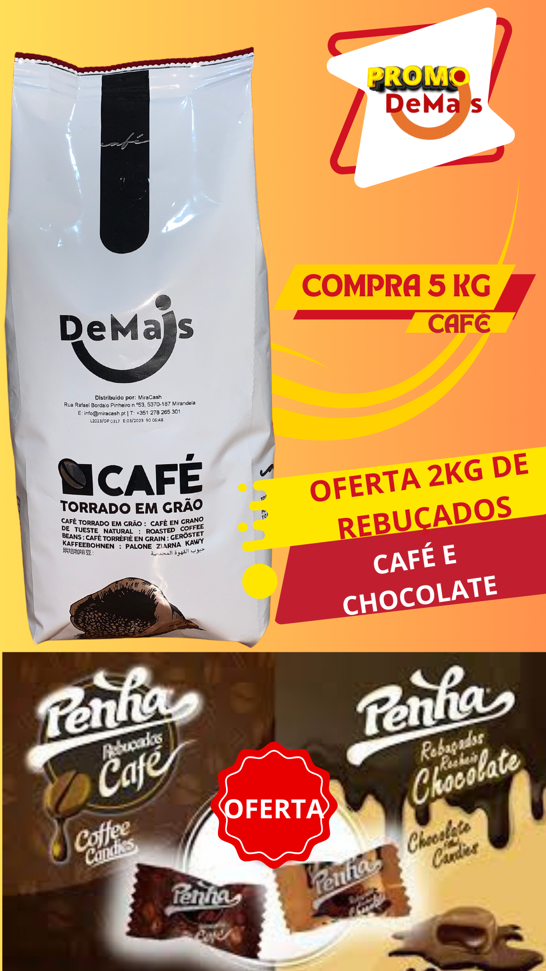 CAFÉ DEMAIS 5KG - OFERTA 2KG REBUÇADOS