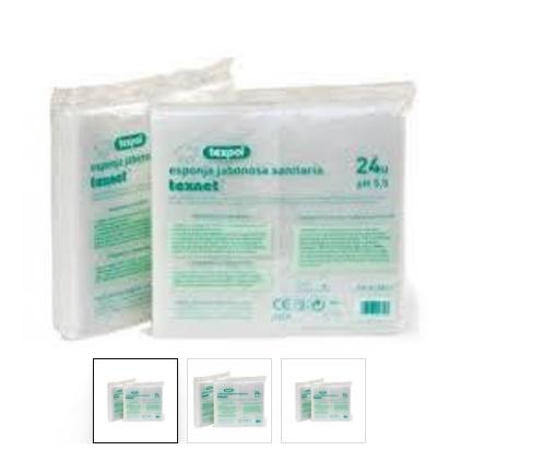 Esponjas de banho c/sabão descartáveis pack 24 unids