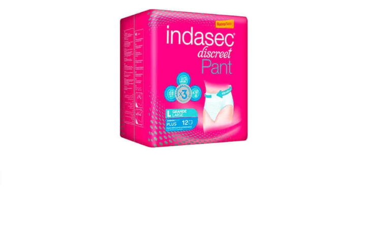 Cueca fralda Indasec L pack 12 unids