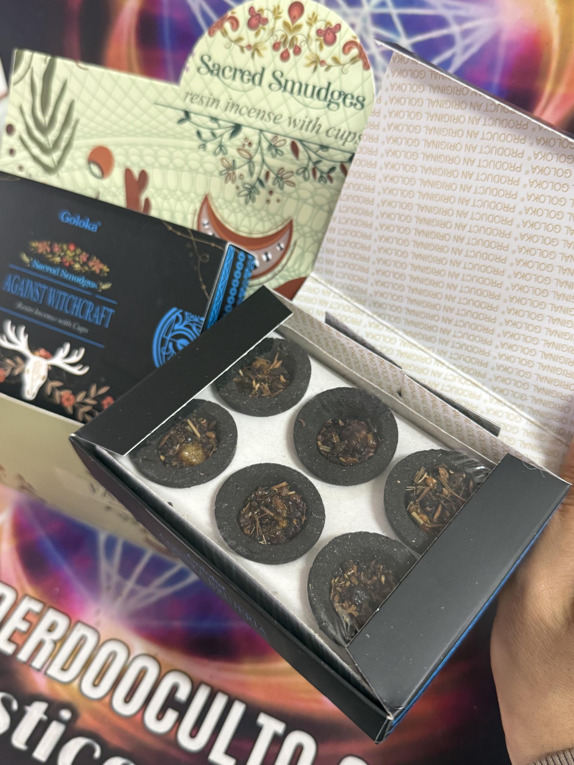 DEFUMADOR GOLOKA CONTRA BRUXARIA – RESINA COM COPOS DE CARVÃO