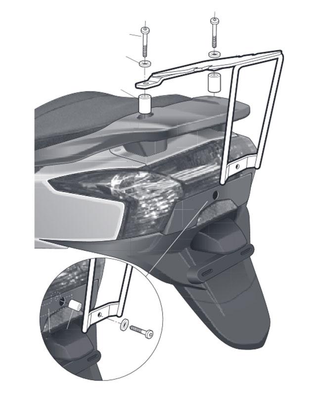 Suporte SHAD KYMCO DOWNTOWN 125