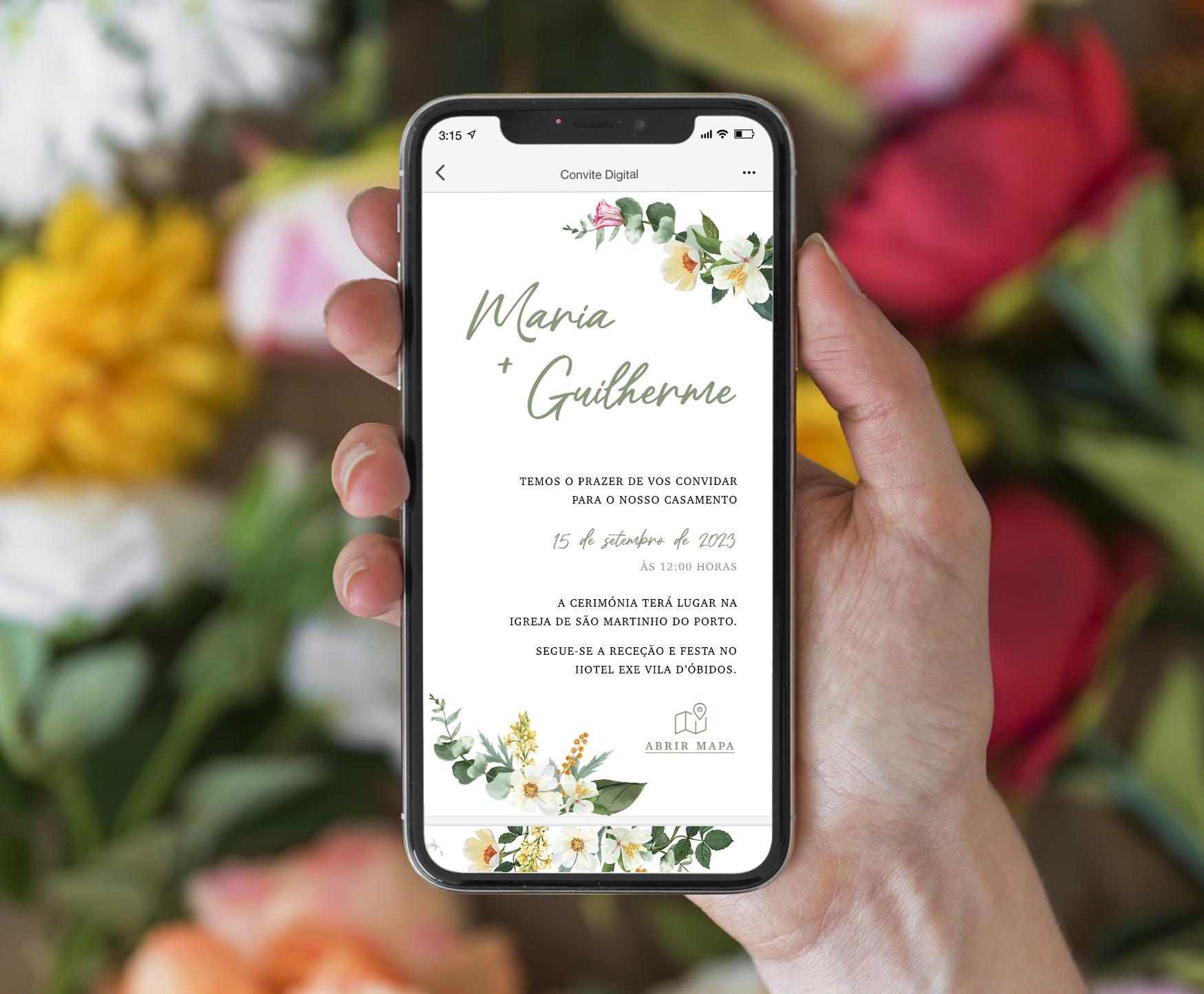 Convite Botanical Rustic