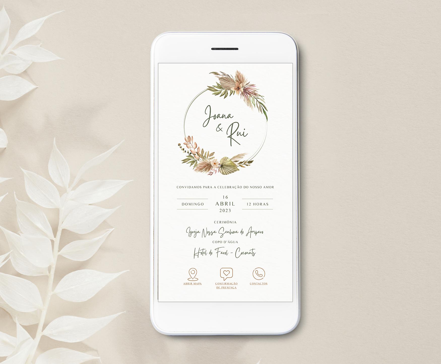 Convite Romantic Boho