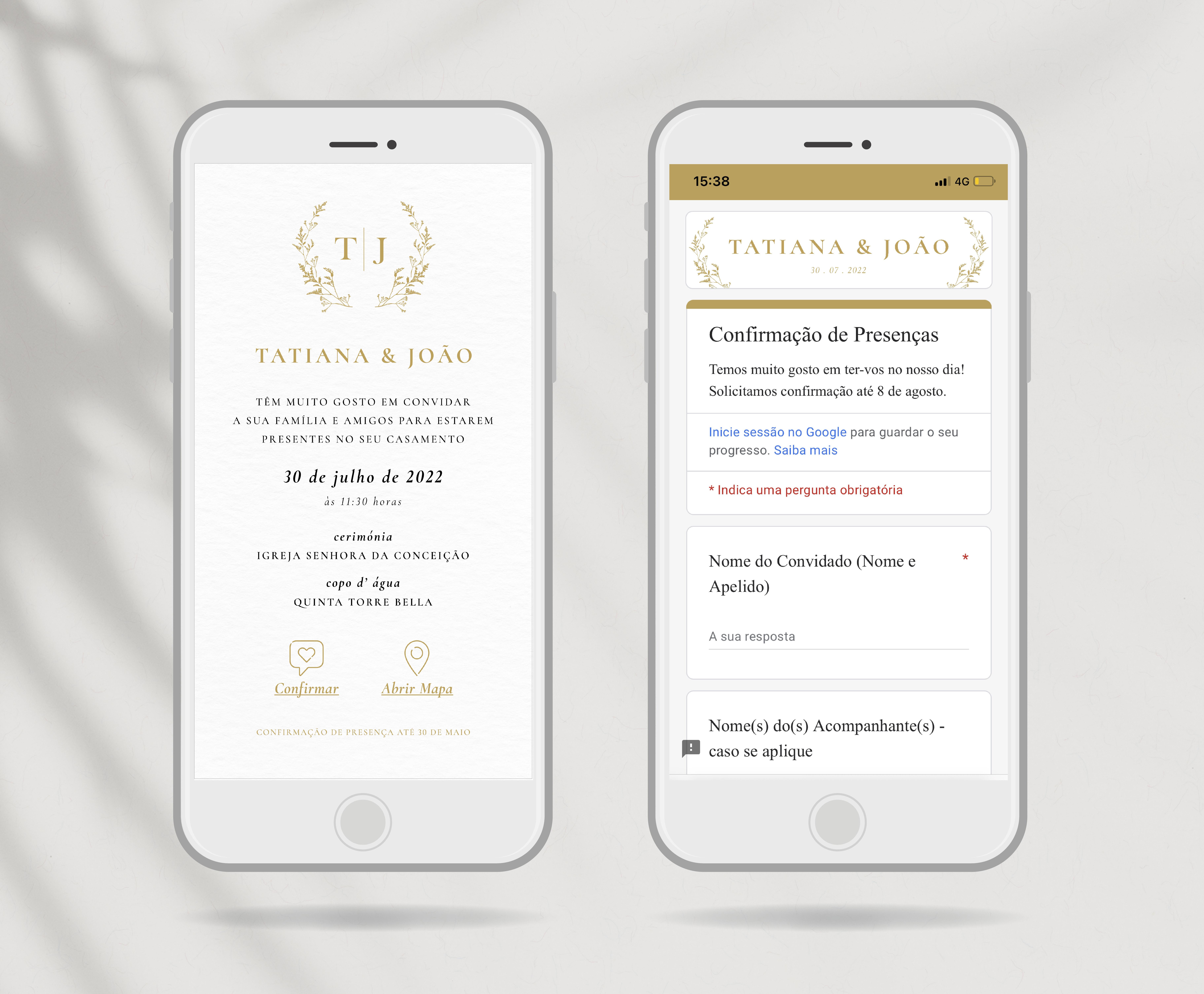 Convite Classic Monogram