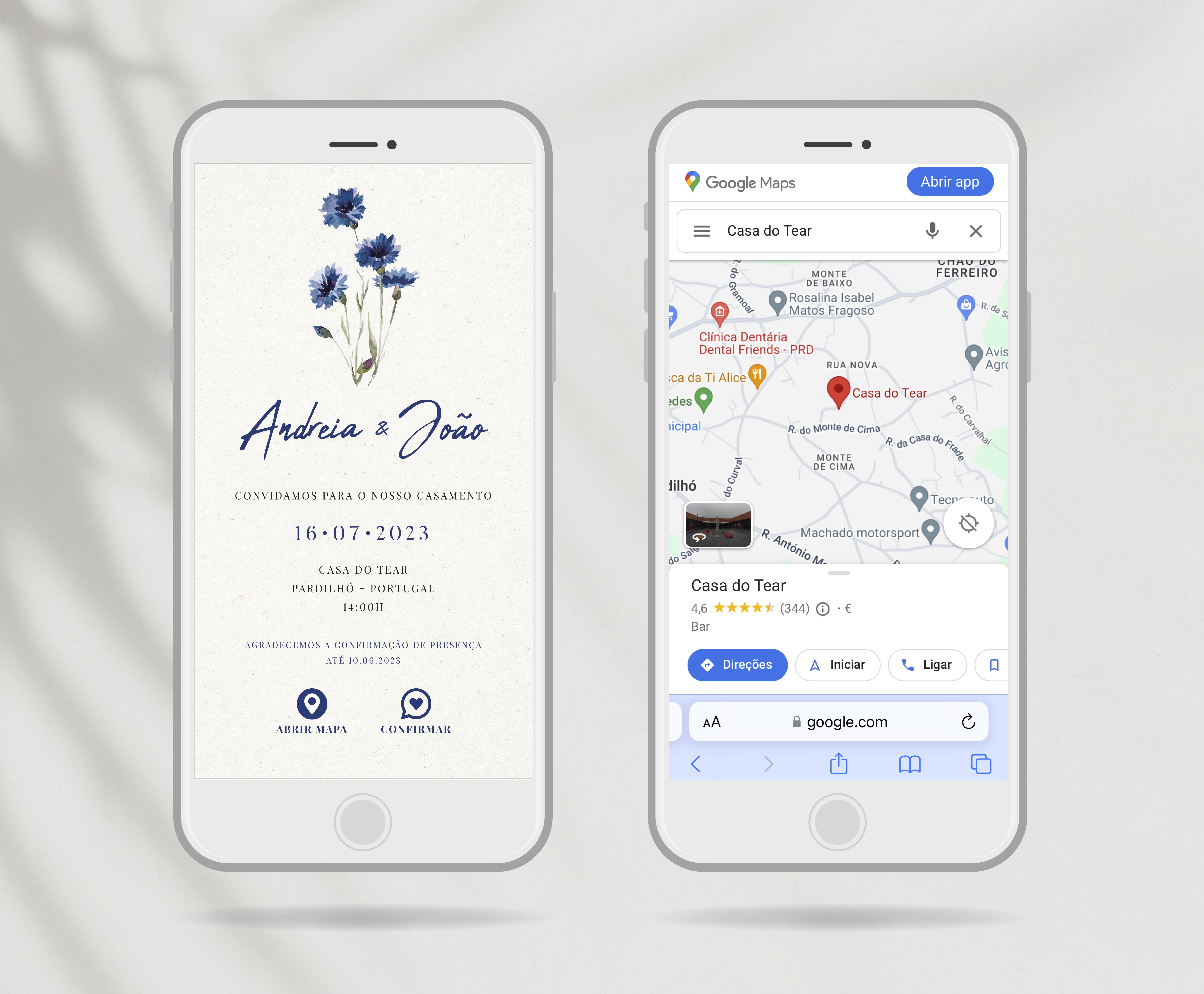 Convite Minimal Blue