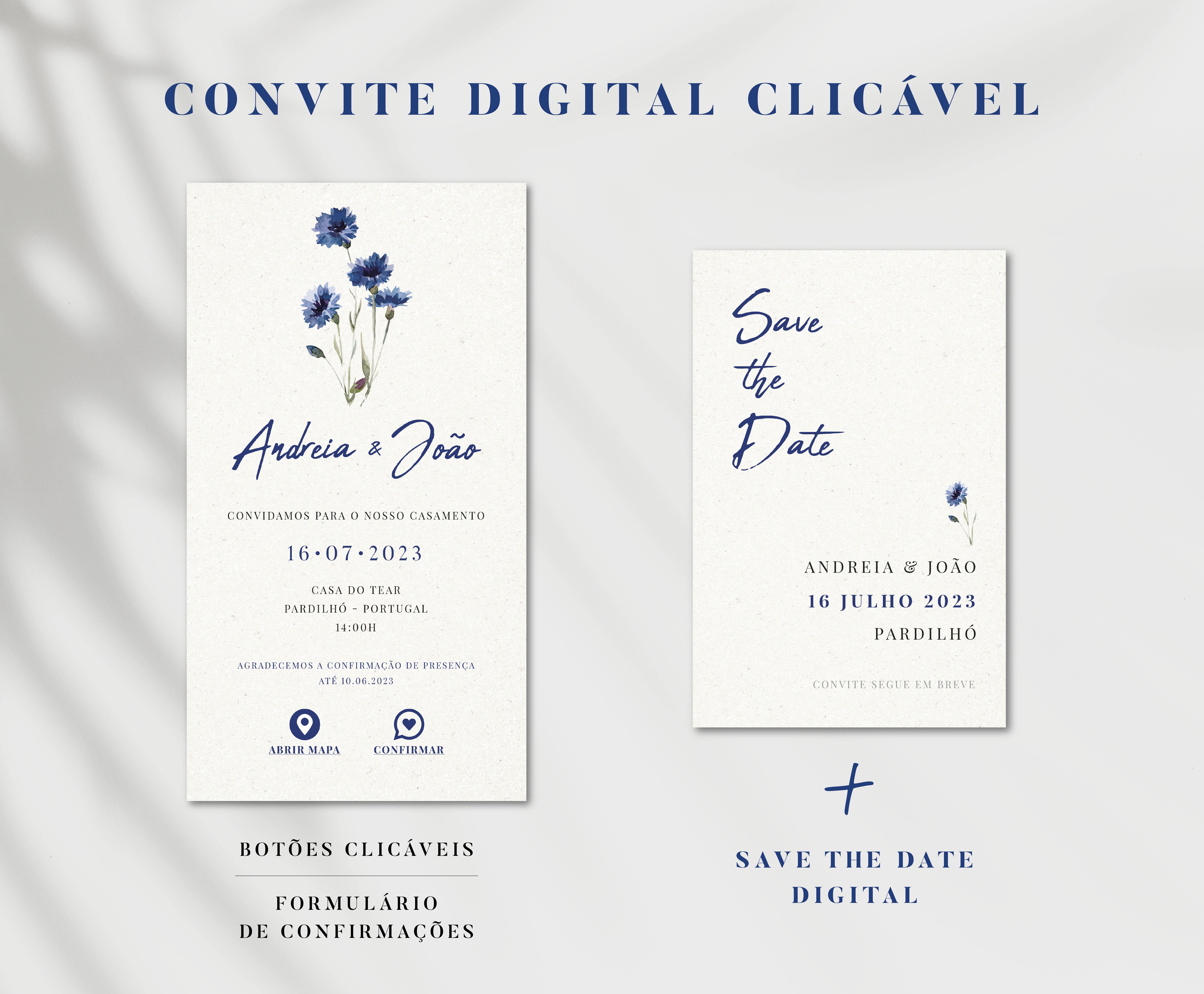 Convite Minimal Blue