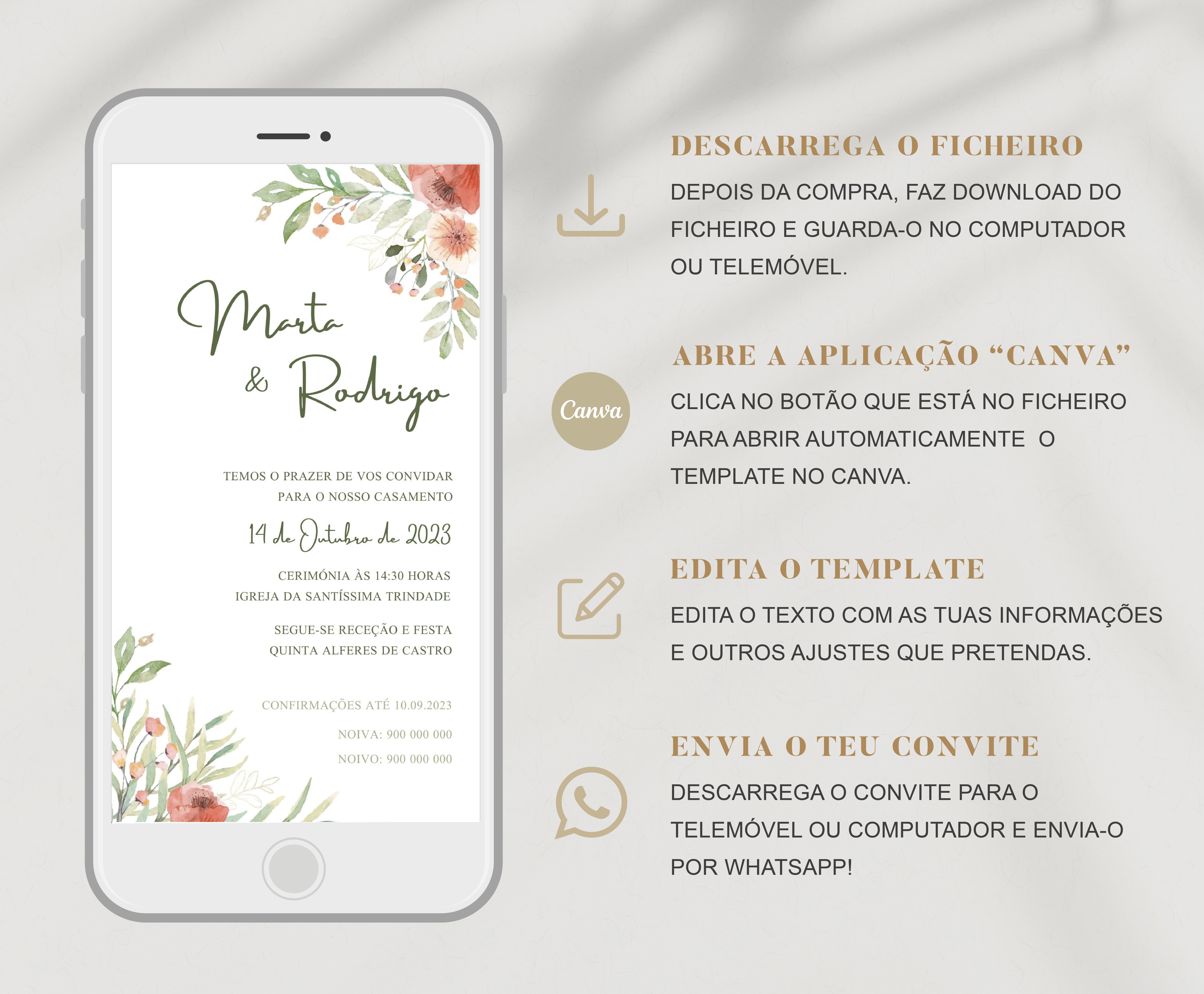 EDIT | Convite Rustic Floral