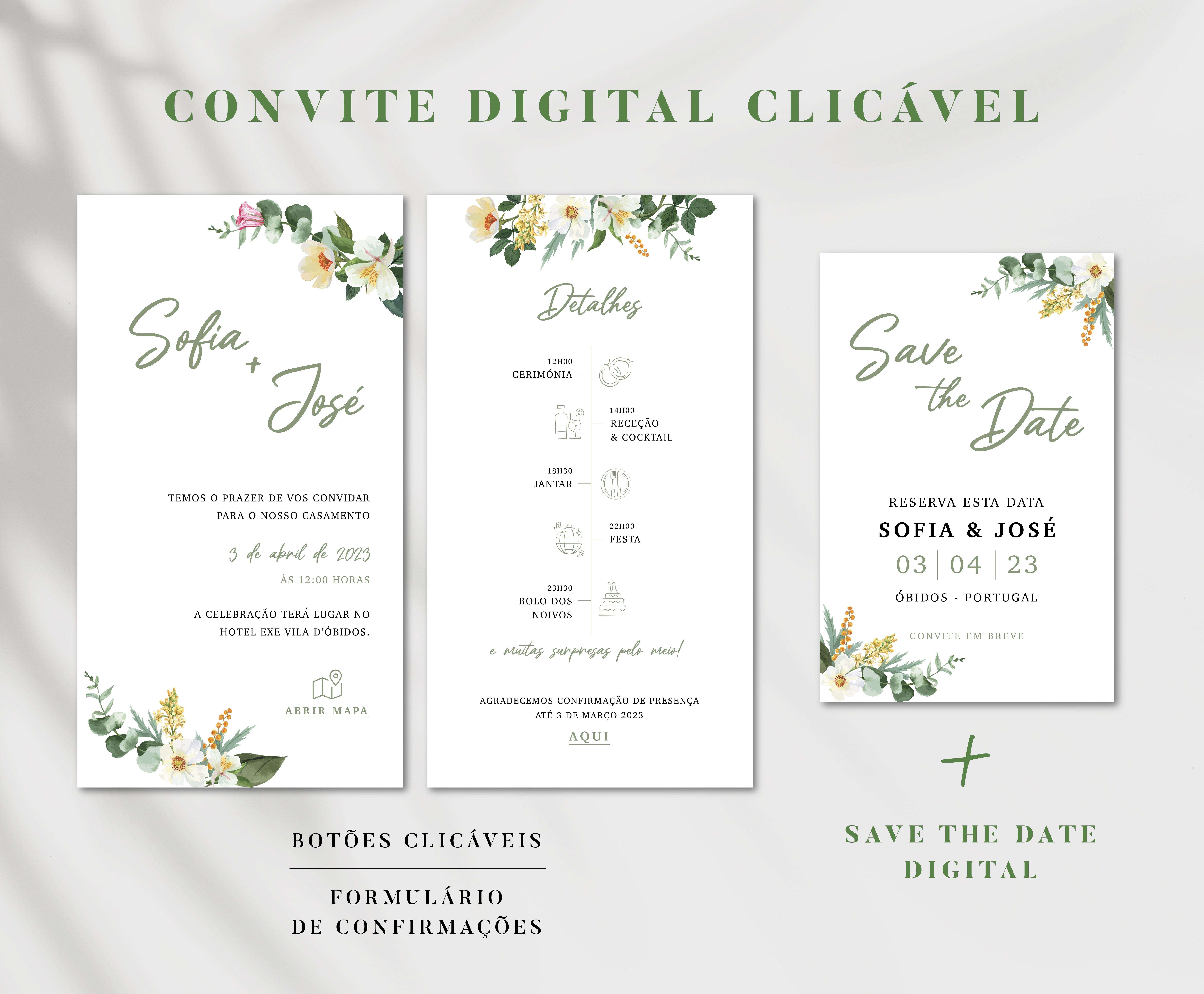 Convite Botanical Rustic