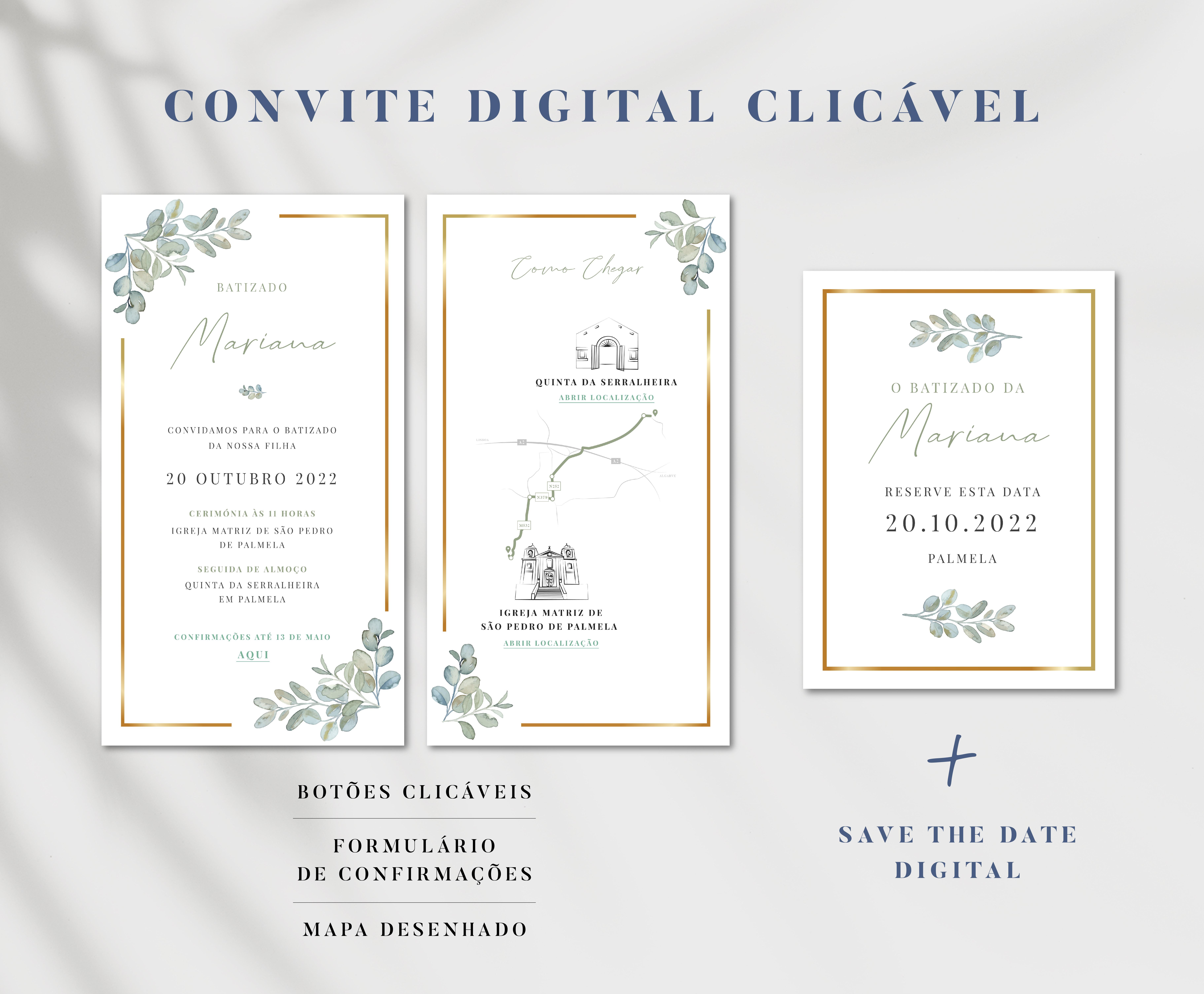 Convite Light Blue (c/ Mapa)