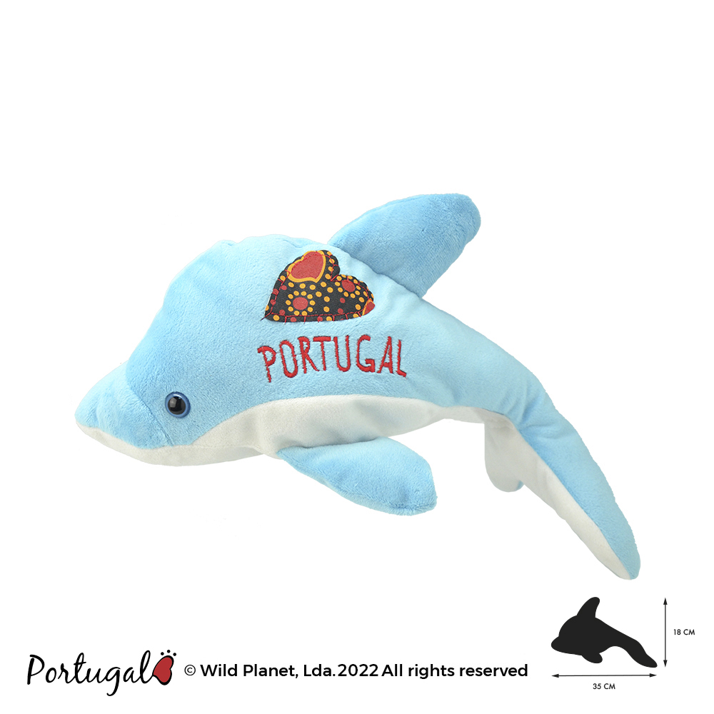 Peluche Golfinho Azul Portugal Love