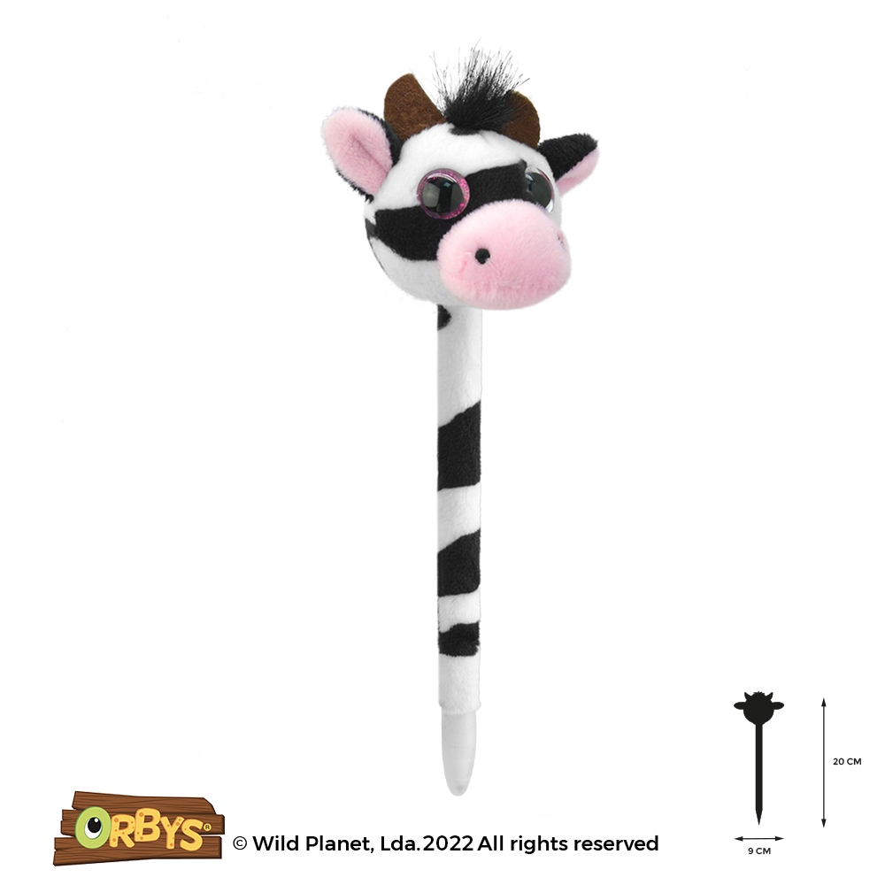 Caneta de Peluche Vaca Orbys