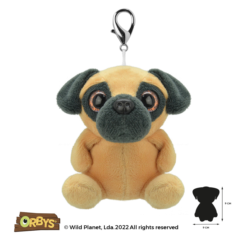 Porta Chaves de Peluche Pug Orbys