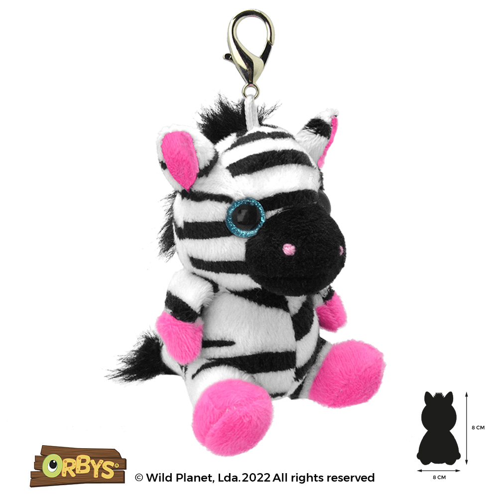 Porta Chaves de Peluche Zebra Orbys