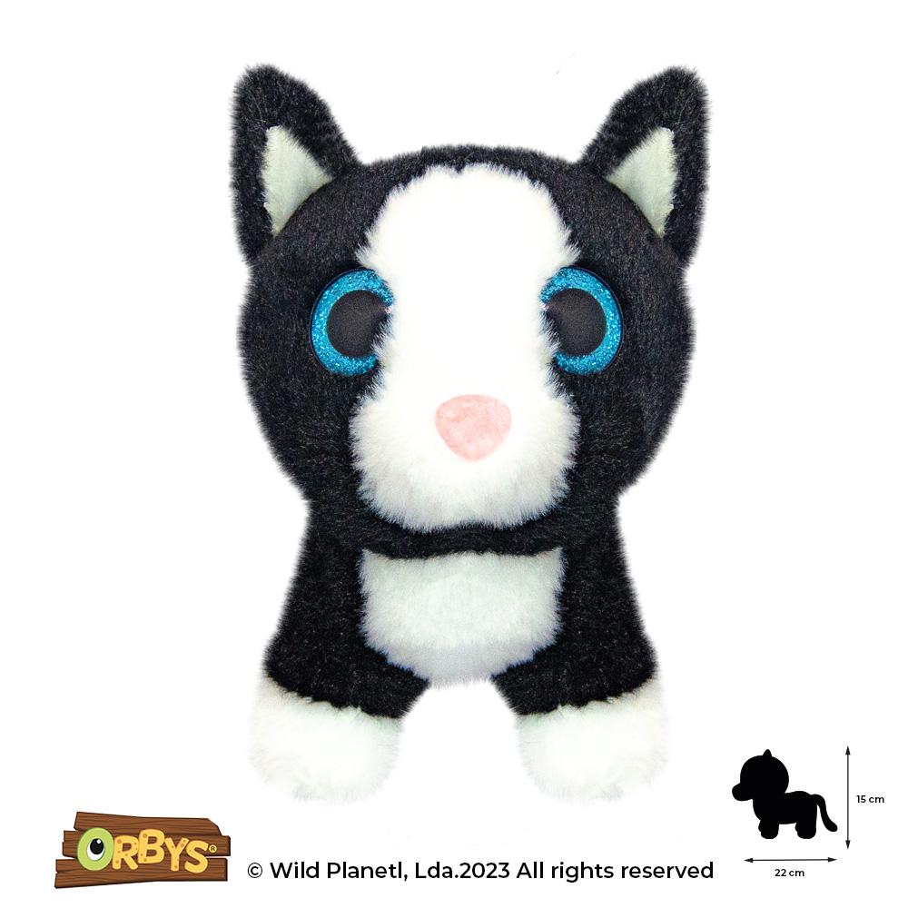 Peluche Gato Branco e Preto Orbys