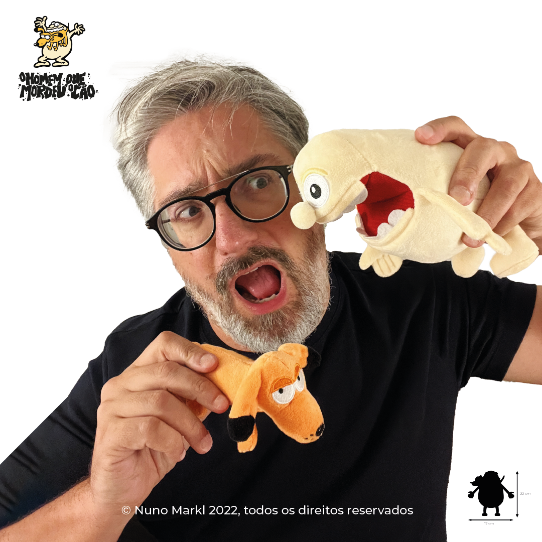 Brinquedo de Peluche Wild Planet, O Homem Que Mordeu o Cão