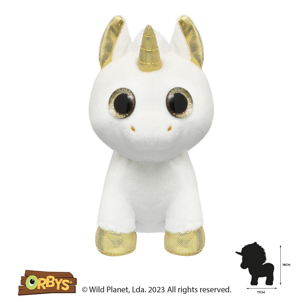 Peluche Unicornio Dourado Orbys