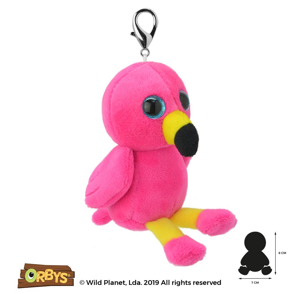 Porta Chaves de Peluche Flamingo Orbys