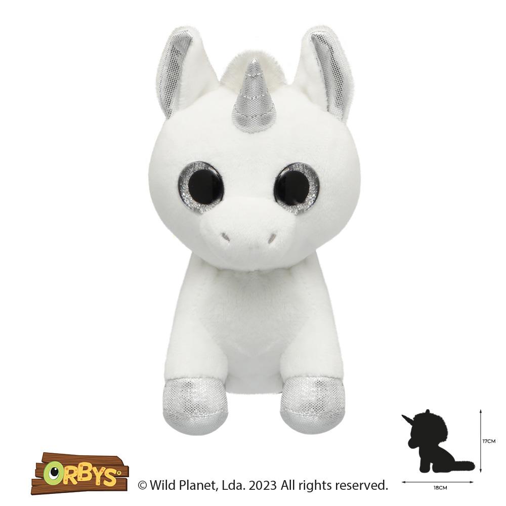 Peluche Unicornio Prateado Orbys
