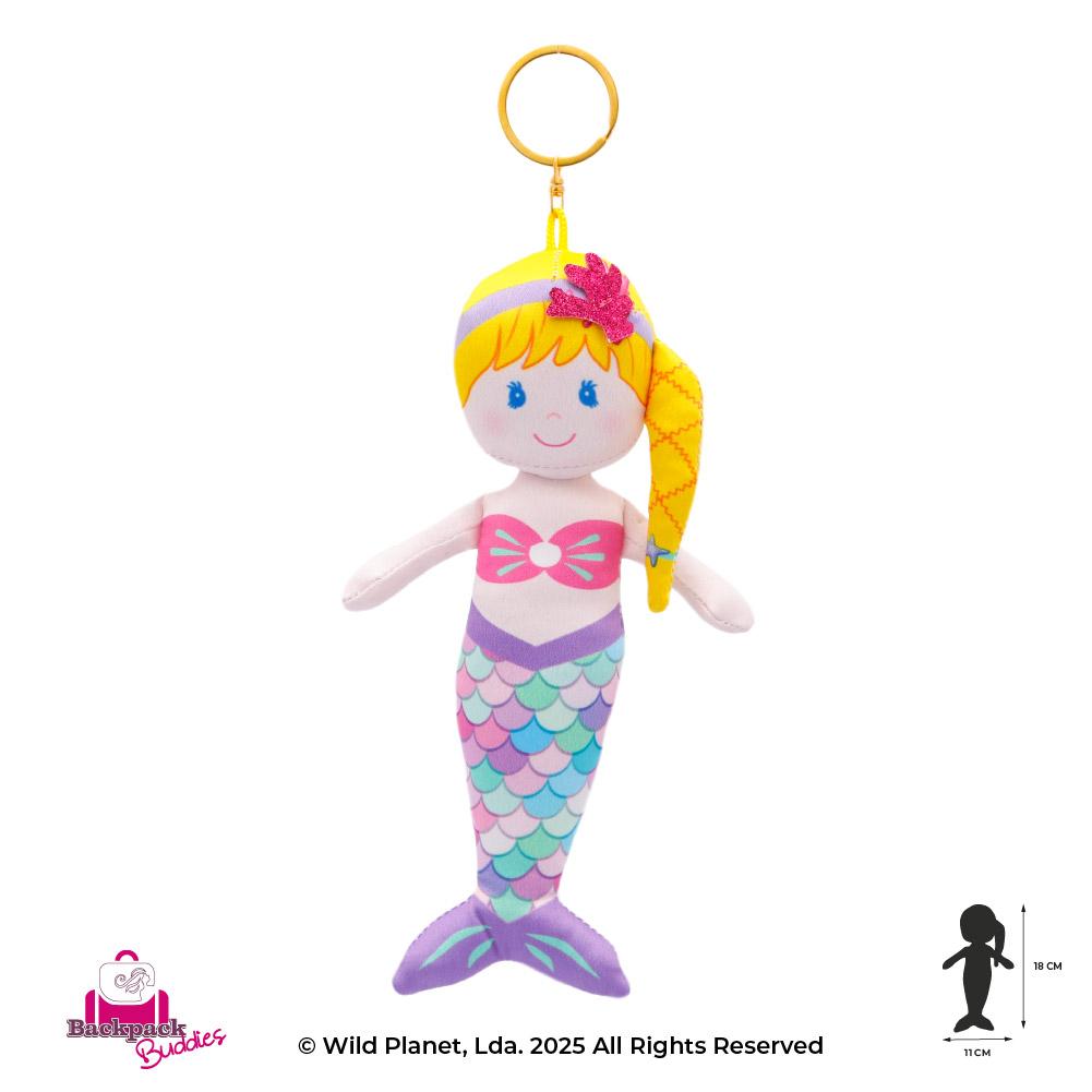 Porta-Chaves Sereia com Trança Backpack Buddies